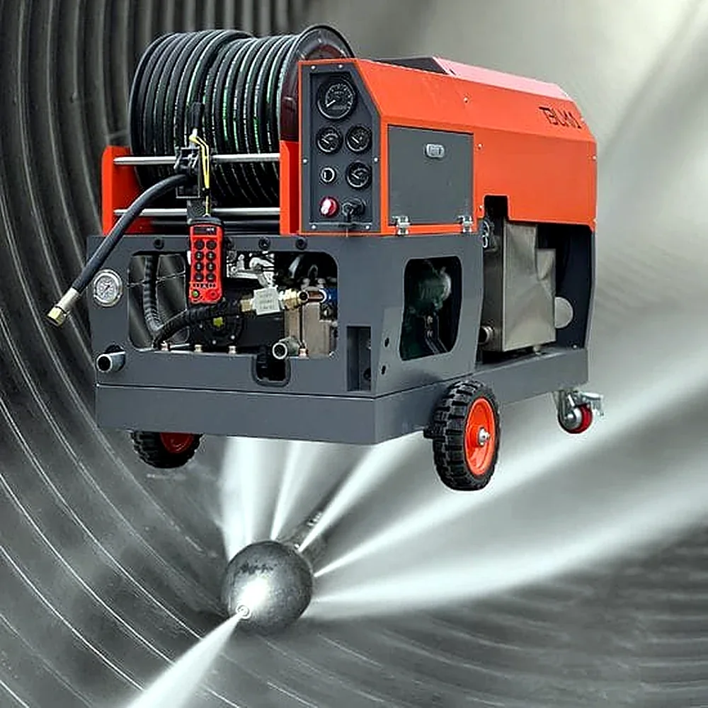 Professional hydro-jetting machine used for high-pressure drainage cleaning